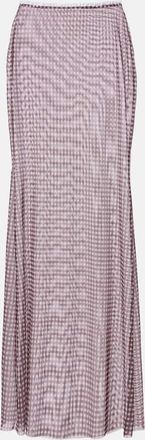 Bananhot Solay gingham semi-sheer maxi skirt