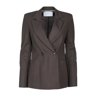 Harris Wharf London D.b. Blazer With Shoulder Pads - female - Harris Wharf London - Blazers - Gray - 2XS - Jackets