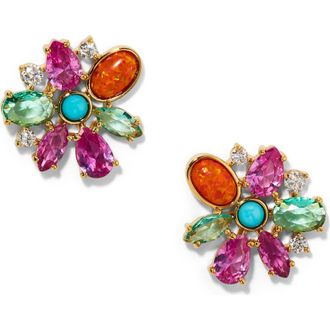 Nadri Frieda Floral Stud Earrings in Gold at Nordstrom