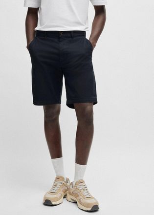 Boss Orange by Hugo Boss Mens Slim Fit Chino Shorts - Dark Blue Cotton - Size 32 (Waist)