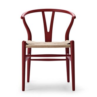 Carl Hansen & S&oslash;n CH24 Wishbone Chair, Buche soft red brown / Naturgeflecht