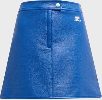 Courr&egrave;ges Reedition Vinyl Mini Skirt