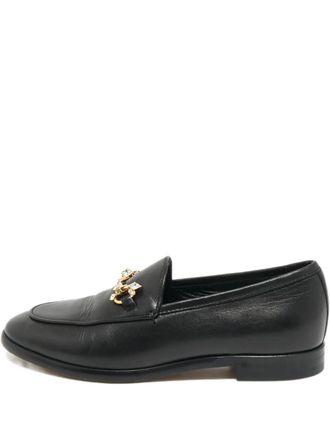 Gucci leather embellished loafers - Black