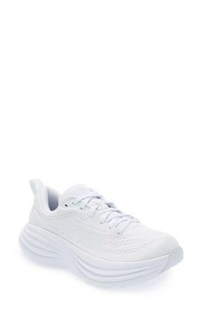 Hoka One One Bondi 8 Running Shoe in White /White at Nordstrom Rack, Size 12