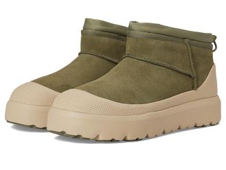UGG Classic Ultra Mini Weather Hybrid Mens Cold Weather Boots Burnt Olive/Mustard Seed : 16 D - Medium, Suede