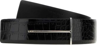 Tom Ford Slim T Omkeerbare Riem - Heren - Riemen - Zwart - 105 CM - Leer - Accessoires