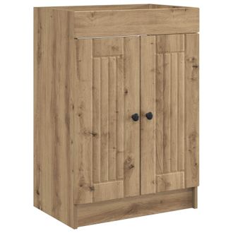 vidaXL Cabinet Debajo Del Fregadero Roble Artisan 78,5 X 37,5 X 81 Cm Vidaxl