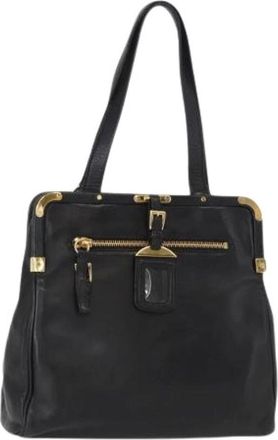 Prada Pre-owned Handbags, female, Black, Size: ONE SIZE Pre-owned Leather Handbag