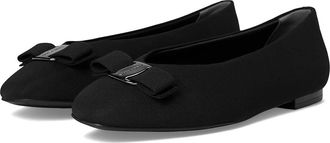 Anne Klein Willow Womens Flat Shoes Black Fabric : 9.5 M, Leather/Rubber