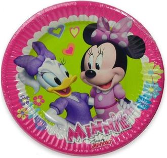 Trade Shop Trade Shop - Set 24 Pezzi Piatti Usa E Getta Piatto 19.5 Cm Minnie Paperina Disney Land613