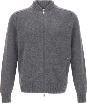 Gran Sasso Truien & Vesten, Heren, Grijs, 3Xl, Wol, Ritssluiting Vest