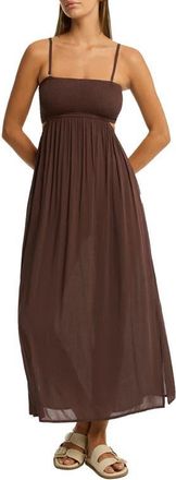 Sea Level Australia Resort Essentials Cutout Cover-Up Sundress in Cocoa at Nordstrom, Size Large