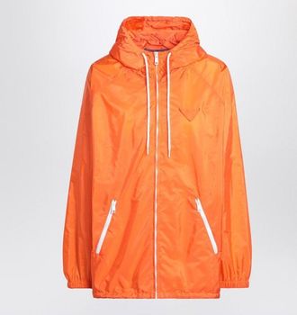 Prada Womens Orange Raincoat In Lightweight Re-nylon - Size EU 34 (Womens)