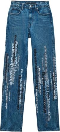 Alexander Wang Straight Fit Jeans, female, Blue, W25, Stylish Denim Jeans