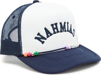 Nahmias Friendship Neoprene and Mesh cap - White And Blue - One Size