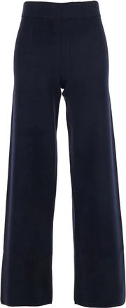 Max Mara Marzia Pants - Dames - Wijde Broeken - Blauw - S - Polyester - Broeken