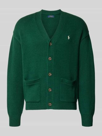 Polo Ralph Lauren Relaxed Fit Strickjacke aus reiner Baumwolle in Gruen, Gr&ouml;&szlig;e XXL
