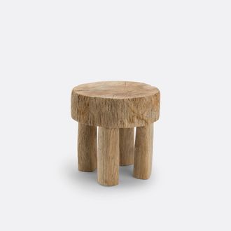 La Redoute Interieurs Kruk in teak H25 cm, Ustabo