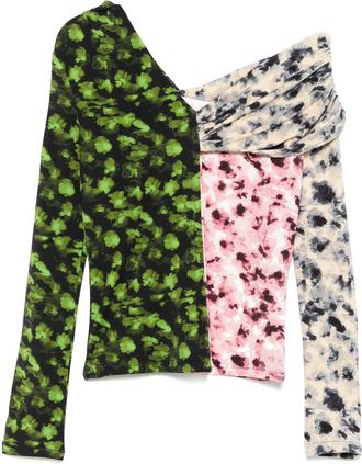 Stine Goya Top monospalla a maniche lunghe - Verde