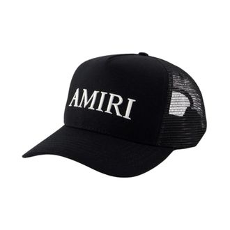 Amiri Accessoires, unisex, Zwart, ONE Size, Katoen, Core Logo Trucker Hat