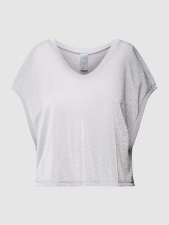 Sportalm Top in semitransparentem Design in Silber, Gr&ouml;&szlig;e 34