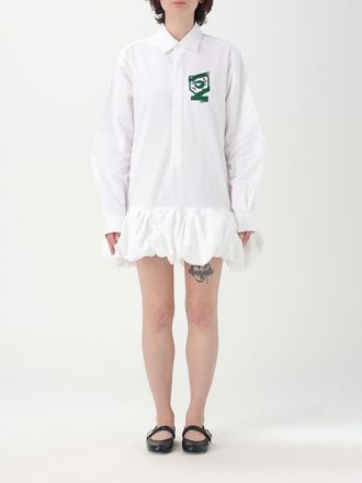 Coperni Womens Shirt Dress Ruffled Hem Mini - White Cotton - Size X-Small