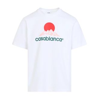 Casablanca T-Shirts, male, White, S, Montagne Short Sleeve T-shirt