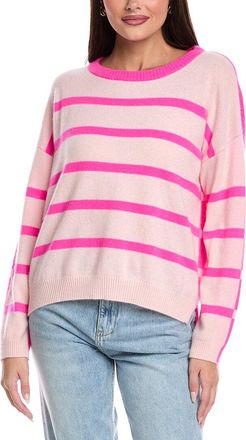 Brodie Two-Tone Boxy Stripe Cashmere Sweater