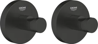 GROHE Juego De Dos Ganchos De Pared Start, Negro Mate (411732430 Blackduo)