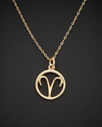 Italian Gold, Inc 14K Italian Gold Aries Zodiac Necklace