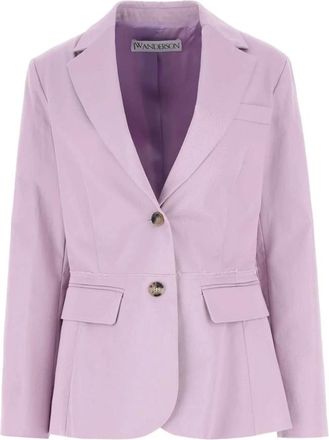 J.W.Anderson Lila Stretch Katoenen Blazer - Dames - Blazers - Paars - 2XS - Katoen - Jassen