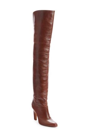 Chloé Eve Thigh High Boot in Sooty Brown at Nordstrom, Size 9.5Us