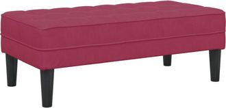vidaXL Vidaxl - Banco Rojo vino 113 x 57 x 39 cm Terciopelo