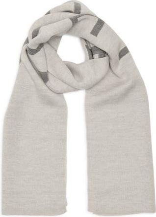 Givenchy Intarsia 4G Double Face Wool Scarf in Pearl Grey at Nordstrom Rack