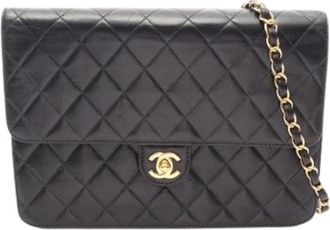 Chanel Pre-owned Vintage Schoudertas - Dames - Vintage Schoudertas - Zwart - ONE Size - Leer - Vintage