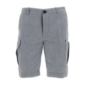 Roberto Ricci Design Casual Shorts, male, Blue, Size: XL Lynco Cargo Short