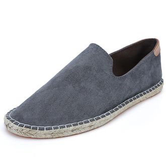 Generic Mens Espadrilles Loafer Shoes - Comfortable, Casual Slip-on for Walking Womens Casual Canvas Lace up Shoe (Grey, 6.5)
