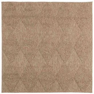 vidaXL Alfombras De &Aacute;rea Cuadrado Agira Natural 120 X 120 Cm Poli&eacute;ster Vidaxl