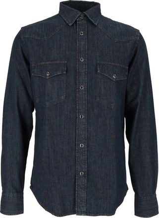 Jacob Cohen Indigo Denim Camicia Western Long-Sleeve Shirt