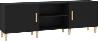 vidaXL Vidaxl - Mueble para tv madera contrachapada negro 150x30x50 cm