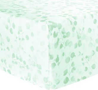 Anne de Sol&egrave;ne Anne De Sol&egrave;ne 300 Thread Count Rosee Sauge Sateen Fitted Sheet