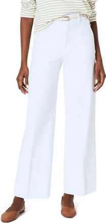 Spanx SPANXsupersmooth Crop Wide Leg Stretch Twill Pants in Classic White at Nordstrom, Size 1X