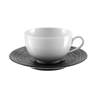 Medard De Noblat Taza t&eacute; con platito (x6) Gres Negro