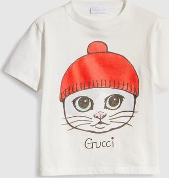 Gucci Kids - Cotton T-shirt With Print, Size 10 years, White