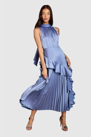 Coast Satin Crepe Dress in Blue at Nordstrom, Size 10