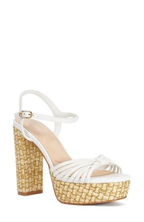 Dune London Minogue Ankle Strap Platform Sandal in White at Nordstrom, Size 8.5Us
