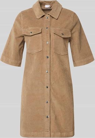 Vero Moda Figurumspielendes Freizeitkleid aus Baumwoll-Mix Modell FENJA in Sand, Größe XS