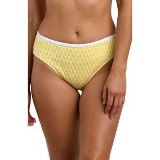 La Blanca Prep Mid Rise Bikini Bottoms in Soleil at Nordstrom, Size 10