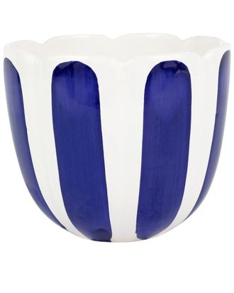 Vietri Viva By Vietri Viva Garden Cobalt Tulip Large Cachepot With $8 Credit