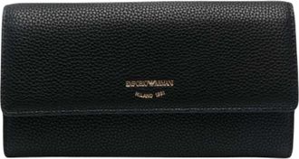Emporio Armani Logo Wallet - Dames - Portefeuilles - Zwart - ONE Size - Accessoires